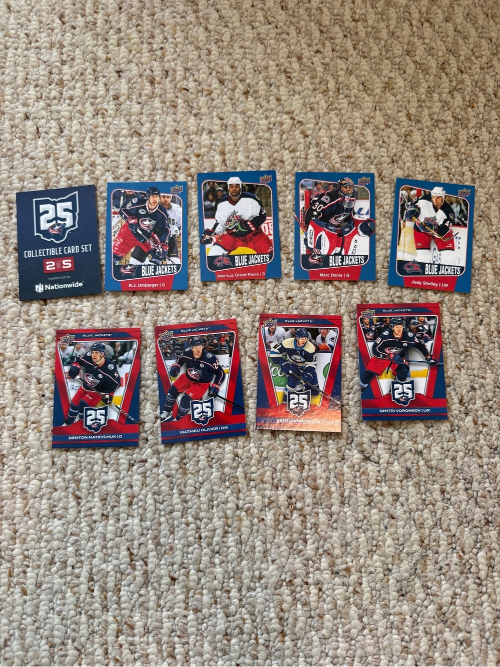 Columbus Blue Jackets Hockey Card Lot